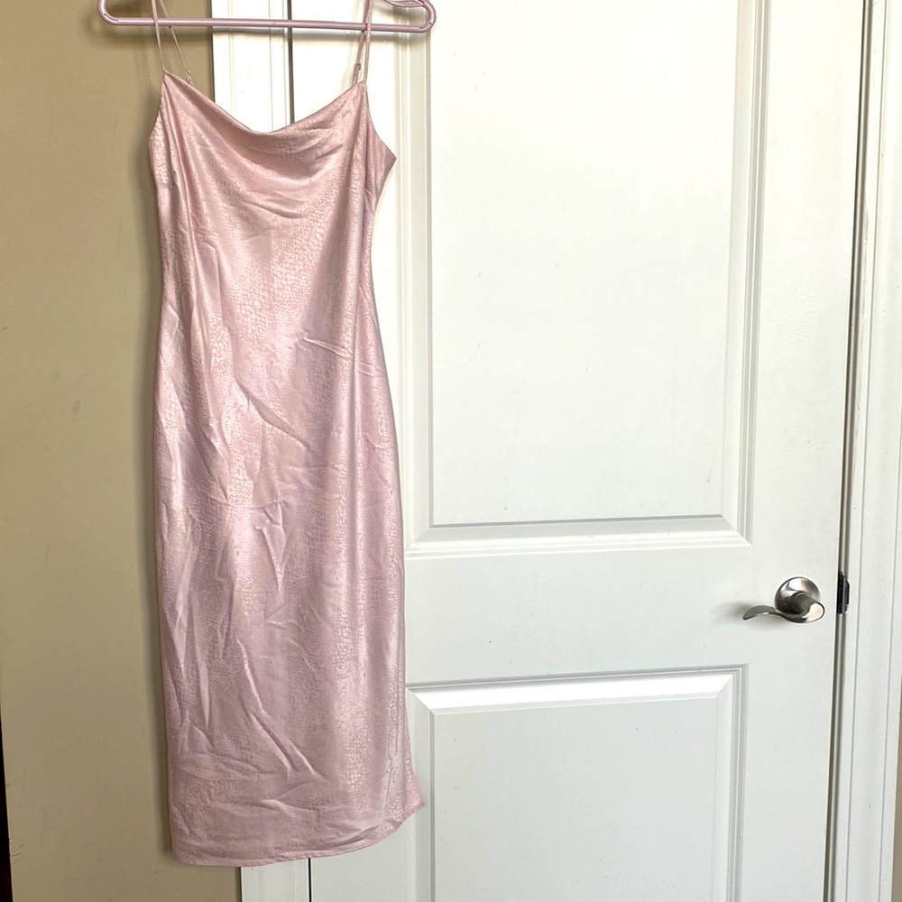 Express Pink Snakeskin Dress
